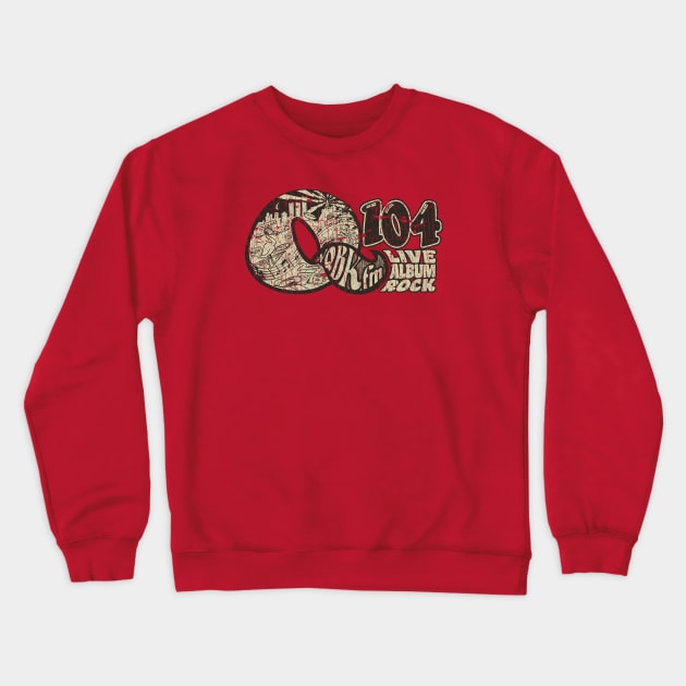 Q104 FM Live Album Rock 1972 Crewneck Sweatshirt by JCD666